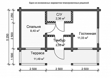 Готовый дачный дом / План 1 этажа Готовый дачный дом / План 1 этажа