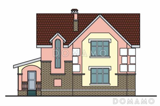 Проект дома из SIP панелей с простой и удобной планировкой / Фасад 2