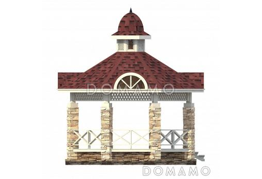 Проект небольшой беседки / Фасад 3