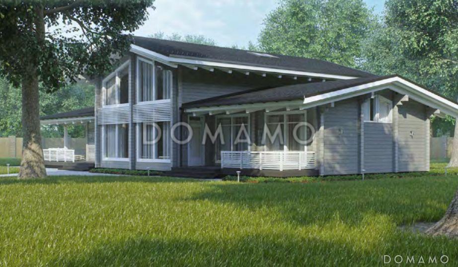 Проект дома из клееного бруса с сауной на первом этаже / 3