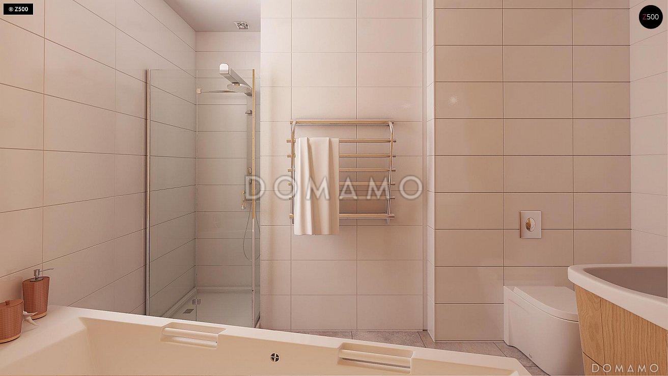 Проект простого компактного одноэтажного дома из газобетона с тремя спальнями / 11