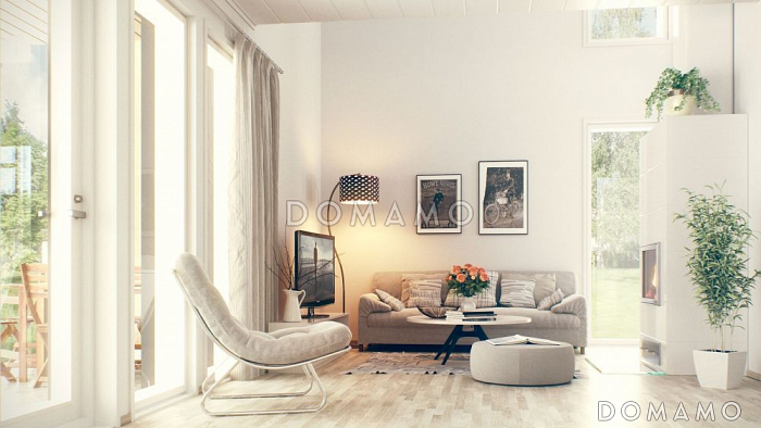 Проект стильного каркасного дома Проект стильного каркасного дома