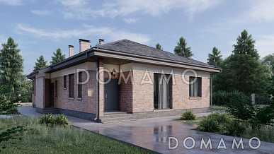 Проект одноэтажного дома из газобетона на две семьи