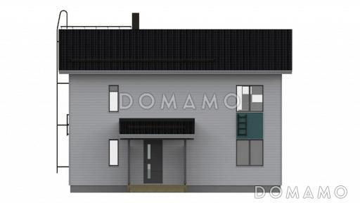 Проект каркасного дома со вторым светом / Фасад 1