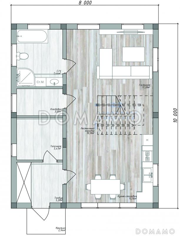 ДД-160 / План 1 этажа