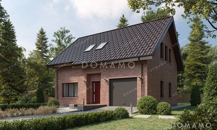 Проект одноэтажного дома с мансардой, большой террасой и гаражом Проект одноэтажного дома с мансардой, большой террасой и гаражом