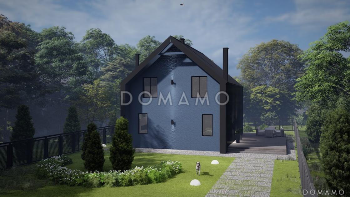 Проект двухэтажного дома в стиле барнхаус с 3 спальнями, большой гостиной и вторым светом / 4