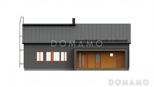 Проект современного каркасного дома с 4 спальнями / Фасад 1