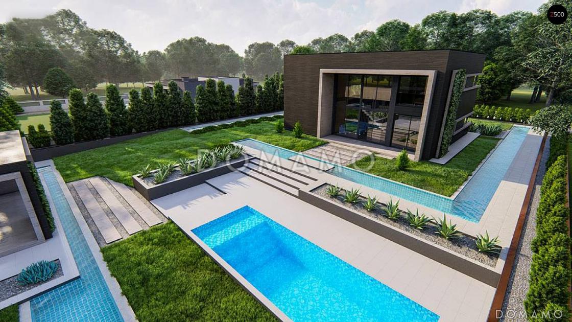 Проект кирпичного дома с кабинетом, гаражом на 2 машины и террасой на втором этаже / 6