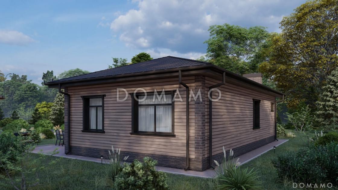 Проект компактного дома с сауной, парной, 2 спальнями и гостиной / 3