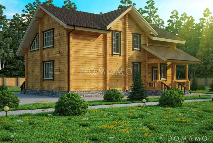 Проект дома с тремя спальнями и кабинетом Проект дома с тремя спальнями и кабинетом