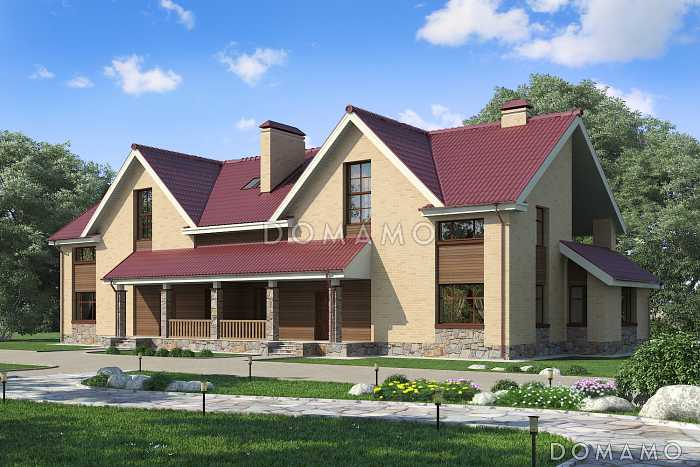 Проект загородного дома с изолированной кухней, крытой террасой, лоджиями, вторым светом Проект загородного дома с изолированной кухней, крытой террасой, лоджиями, вторым светом