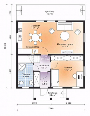 Воскресенск / План 1 этажа Воскресенск / План 1 этажа