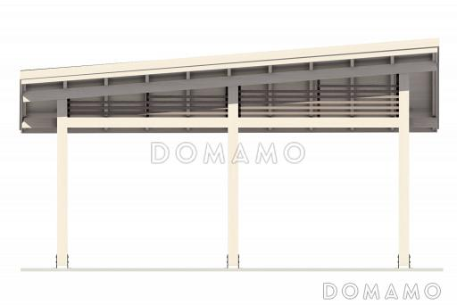 Проект навеса для дров и хозяйственных принадлежностей / Фасад 1