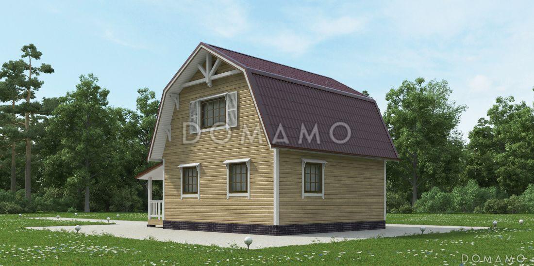 Проект простого дома из клееного бревна / 6