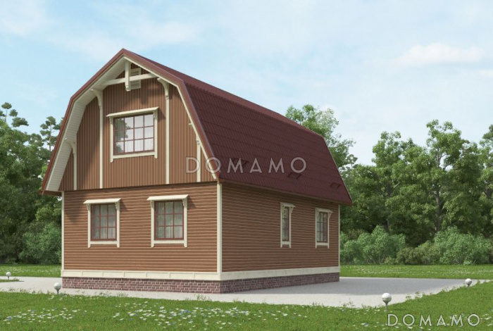 Проект каркасного дома с туалетом