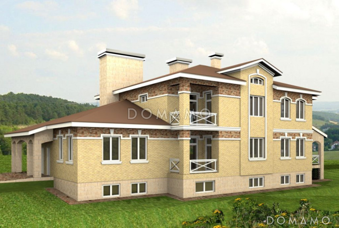 Проект двухэтажного дома с колоннами