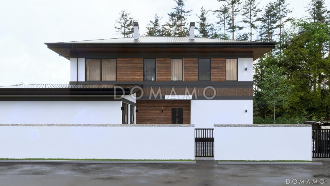 Проект двухэтажного дома с большими спальнями, гостевой комнатой и просторной гостиной / 2