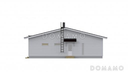 Проект современного одноэтажного каркасного дома до 150 кв.м / Фасад 3