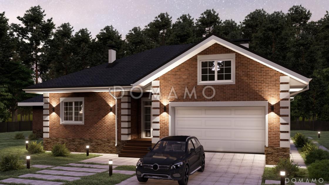 Проект одноэтажного дома с гаражом и отдельно стоящей баней S-257 / 6