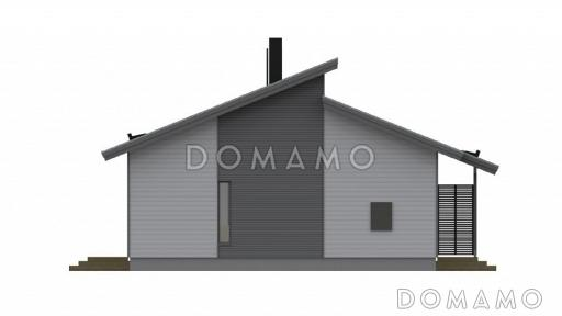 Проект каркасного дома с небольшим кабинетом / Фасад 4 Проект каркасного дома с небольшим кабинетом / Фасад 4