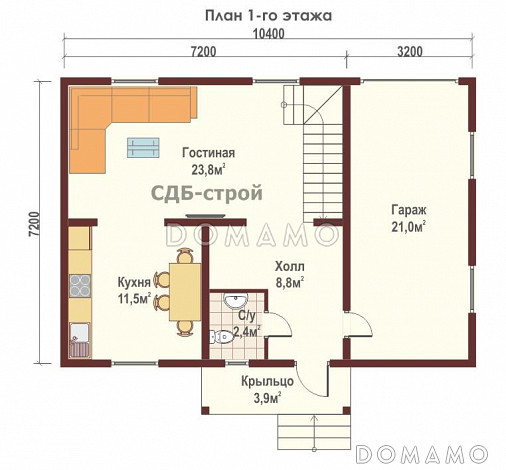 ДБР14 / План 1 этажа