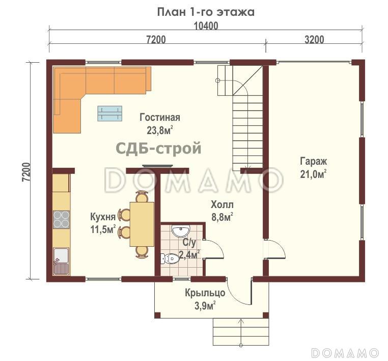 ДБР14 / План 1 этажа