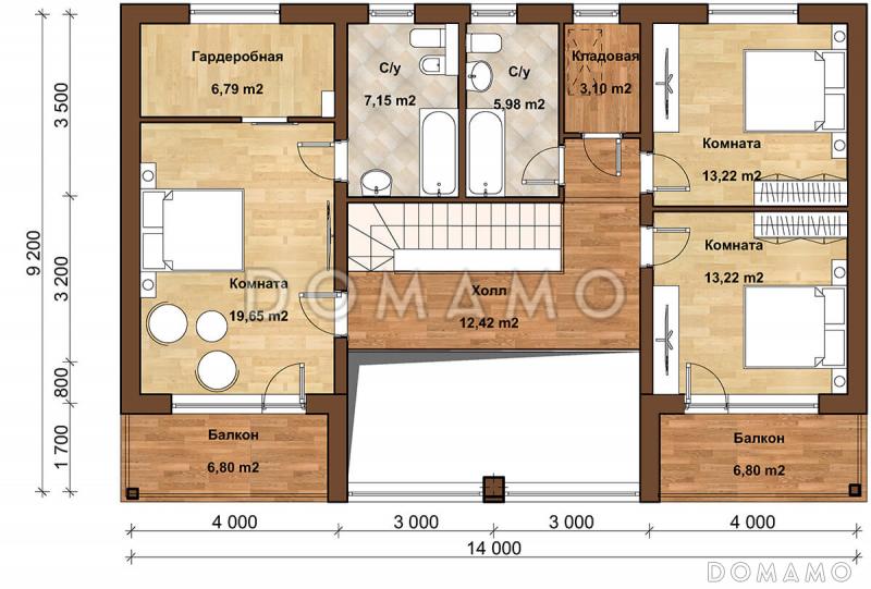 ДЕНВЕР 240 / План мансардного этажа