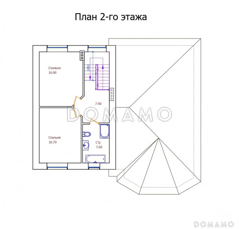 Проект 111 / План 2 этажа