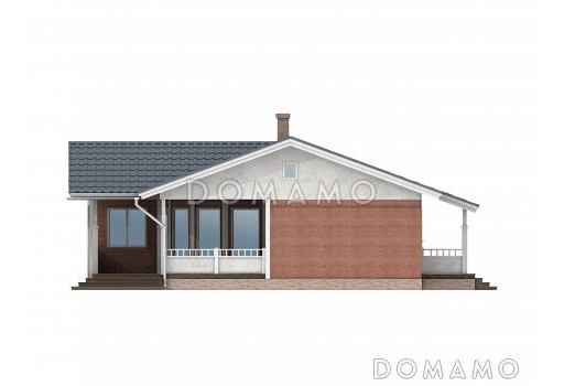 Проект каркасного дома с небольшой сауной / Фасад 3