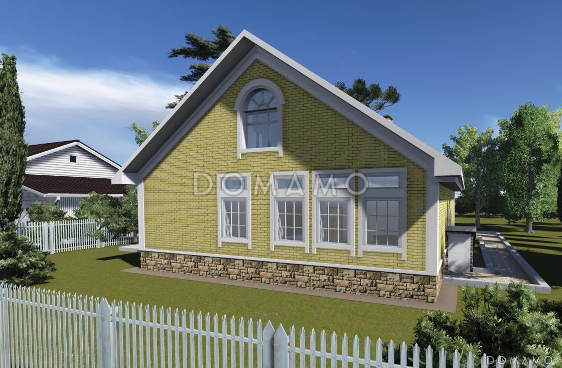 Проект одноэтажного дома с цокольным и мансардным этажами / 2