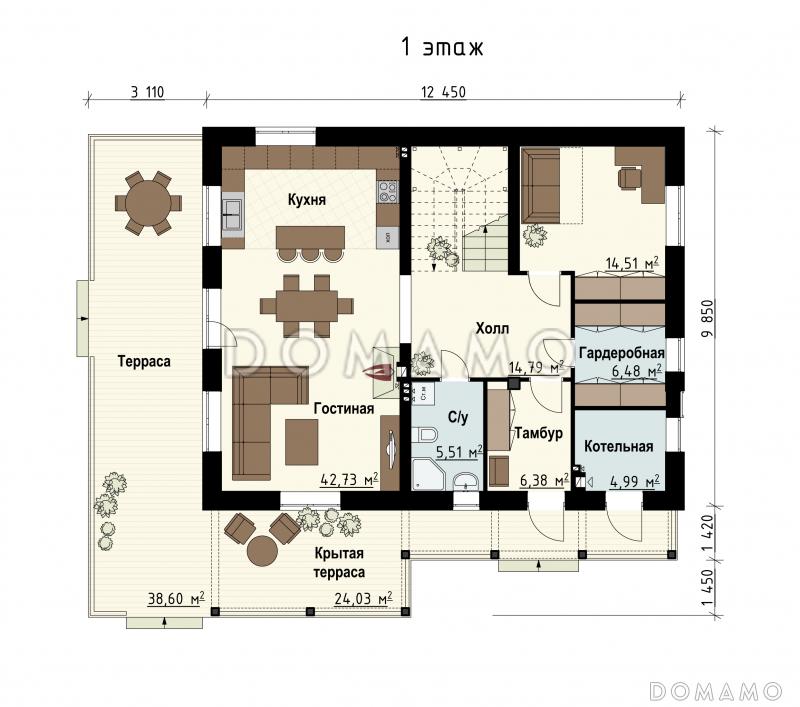 Сентябрь / План 1 этажа