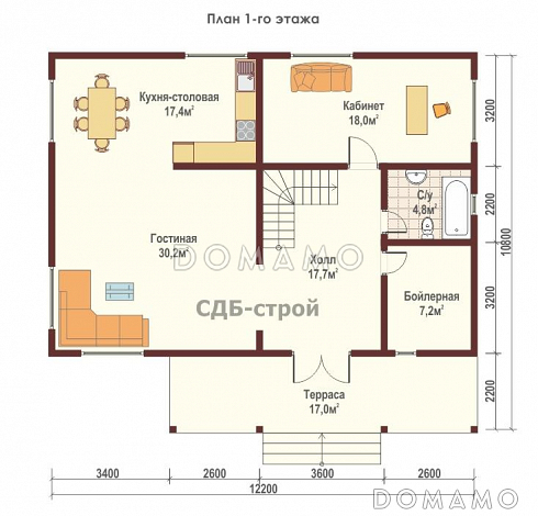 ДПБ22  / План 1 этажа ДПБ22  / План 1 этажа