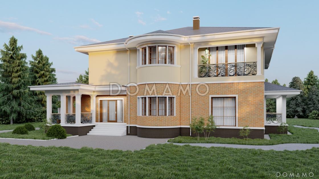 Проект просторного двухэтажного дома с эркером, двумя террасами и гаражом на 2 места / 5