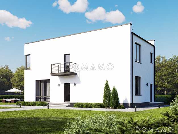 Проект дома в стиле минимализм с 4 спальнями Проект дома в стиле минимализм с 4 спальнями