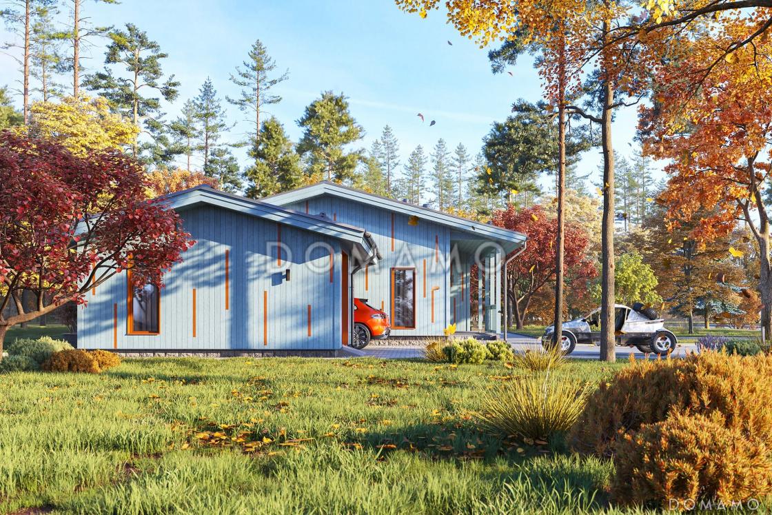 Проект дома в скандинавском стиле с 3 спальнями и барбекю на террасе / 5