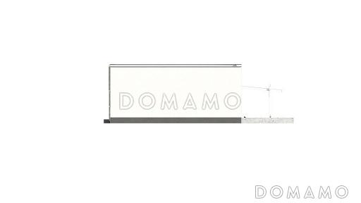 Проект современного одноэтажного дома из кирпича со светлой просторной гостиной и тремя спальнями / Фасад 2