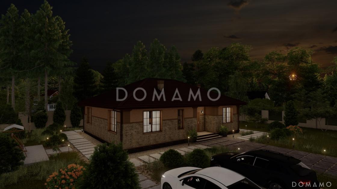 Проект уютного дома с мастер-спальней, большой гостиной и просторной гардеробной / 6