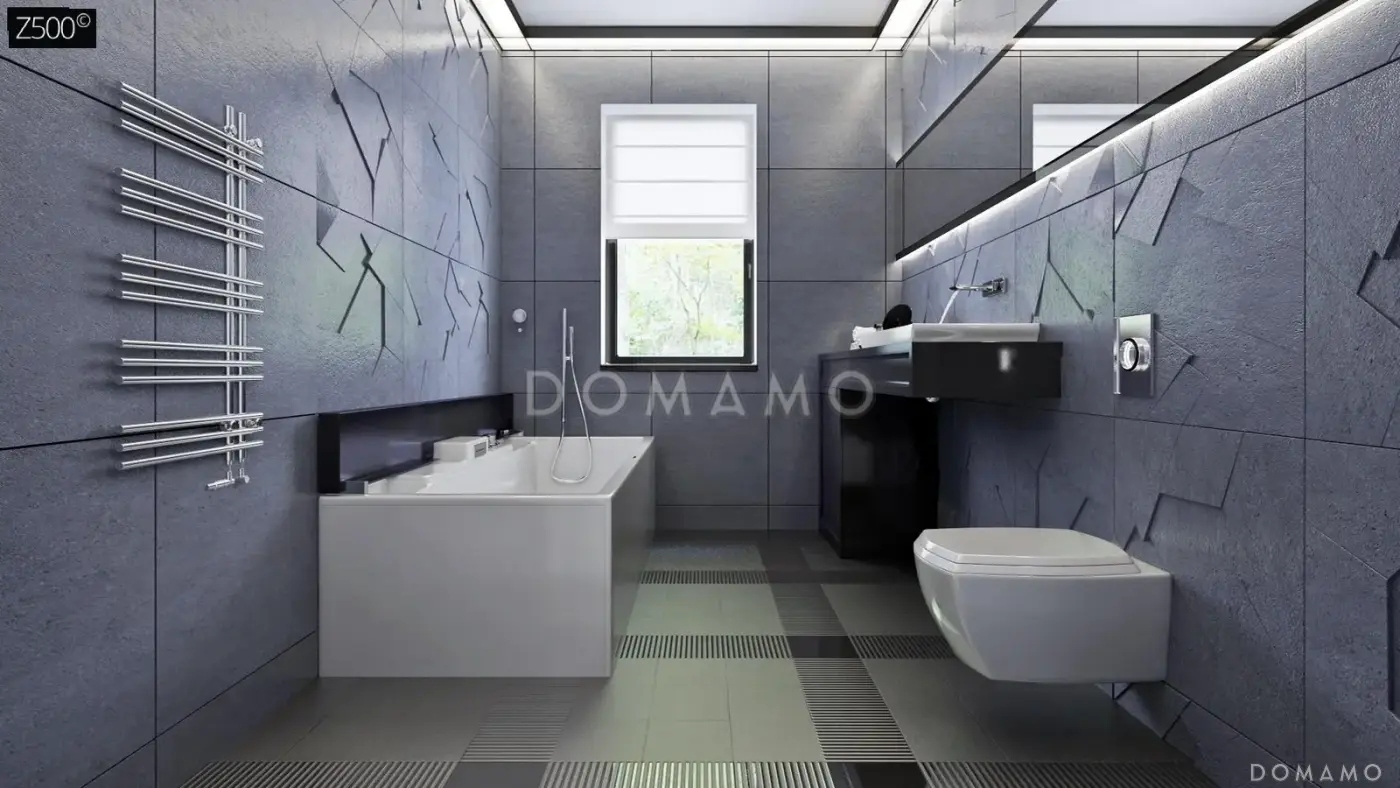 Проект компактного кирпичного дома с 3 спальнями, просторной гостиной и открытой террасой / 13