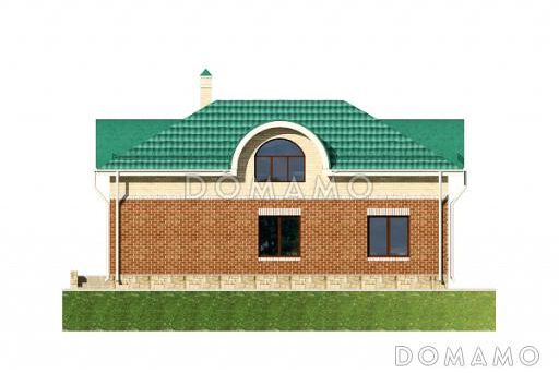 проект гаража на два автомобиля с мансардой / Фасад 3