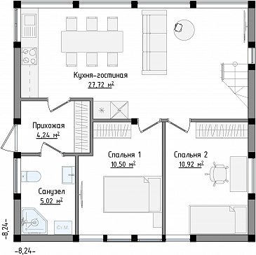 SCANDI 76 / План 1 этажа SCANDI 76 / План 1 этажа