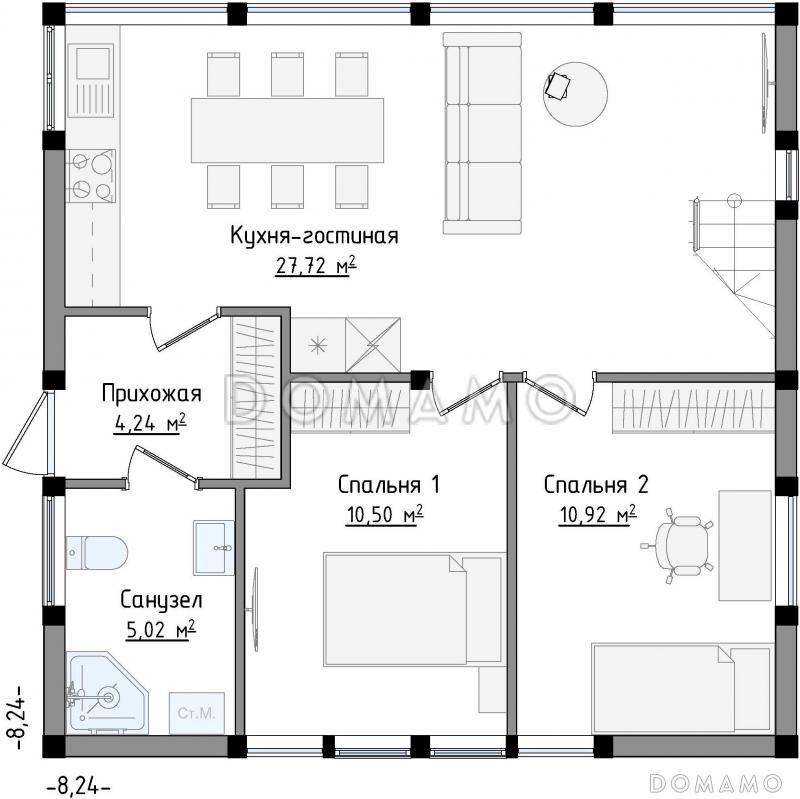 SCANDI 76 / План 1 этажа SCANDI 76 / План 1 этажа