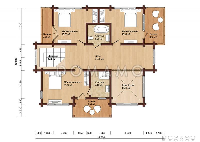 PAVLOVO RESIDENCE 260 / План 2 этажа PAVLOVO RESIDENCE 260 / План 2 этажа