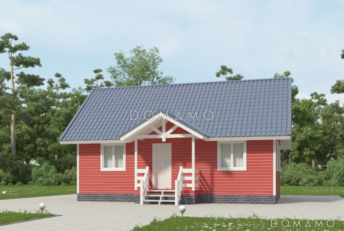 Проект яркого дома из бруса