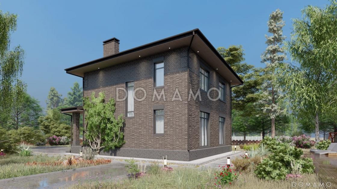 Проект компактного двухэтажного дома с террасой, гостиной и 4 спальнями / 3