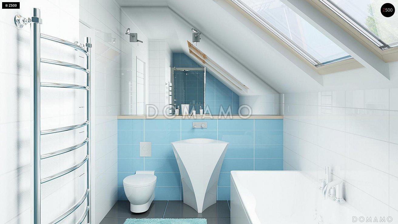 Проект дома из кирпича с мансардой, камином, кабинетом и гаражом / 12