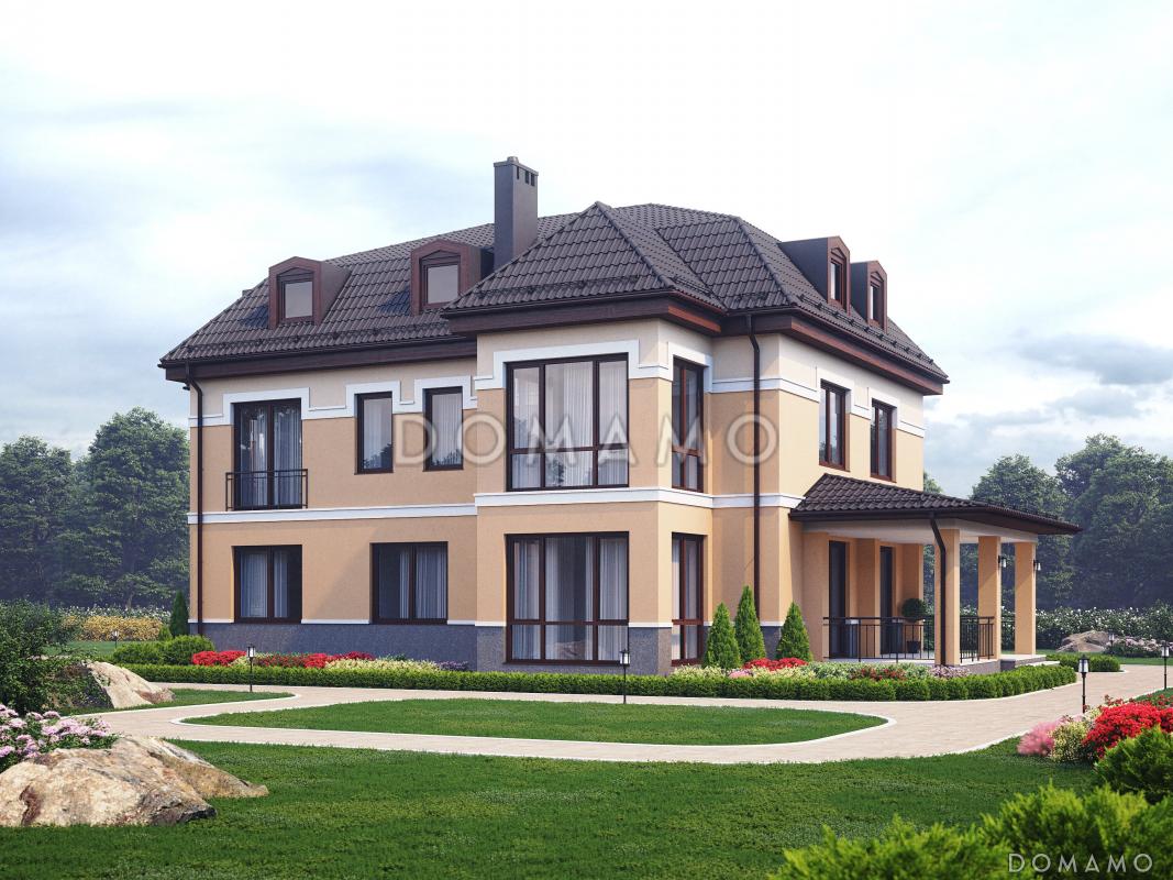 Проект двухэтажного особняка из газобетона с мансардой / 2