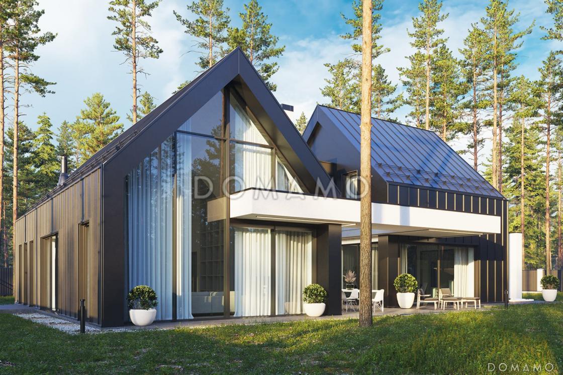 Проект сблокированного дома с спа-зоной, джакузи под открытым небом, просторной гостиной-столовой / 4