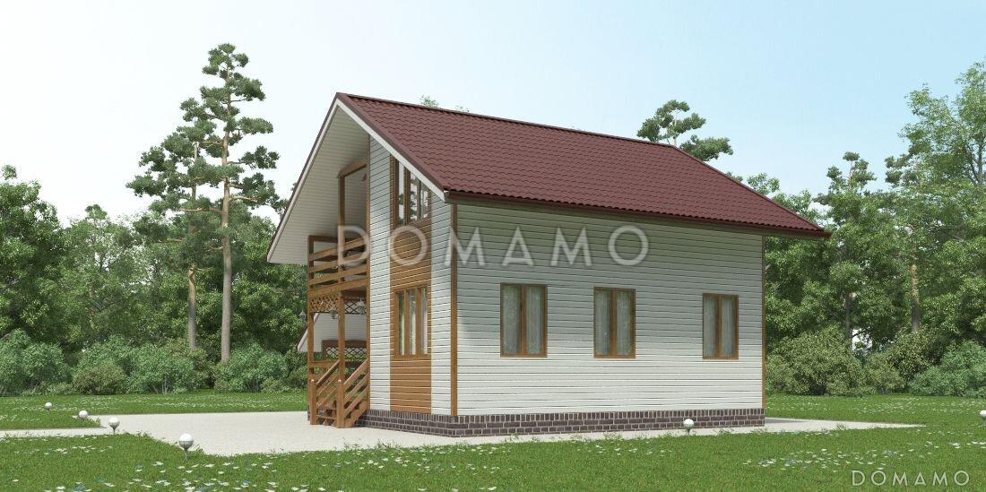 Проект каркасного дома строгого современного стиля / 3