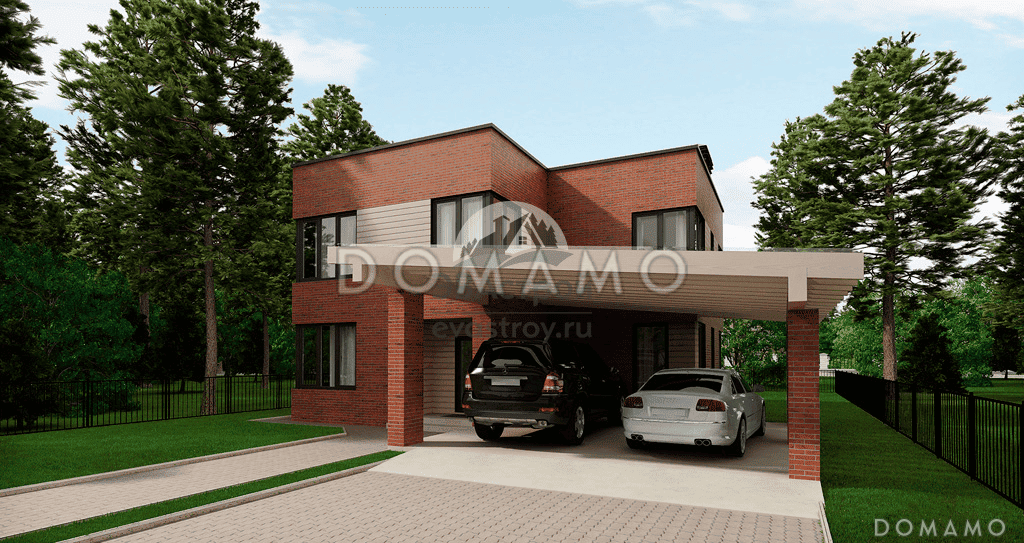 Проект компактной бани из газобетона с комнатой отдыха / 6